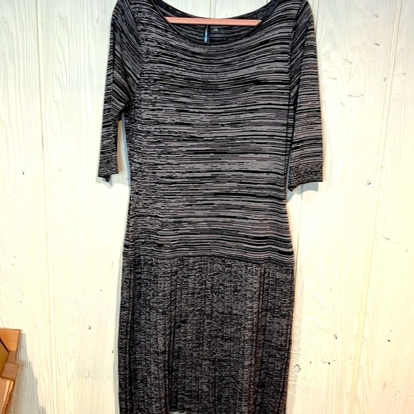 Andrew Marc New York Knit Dress Drop Waist Large - Picture 1 of 11